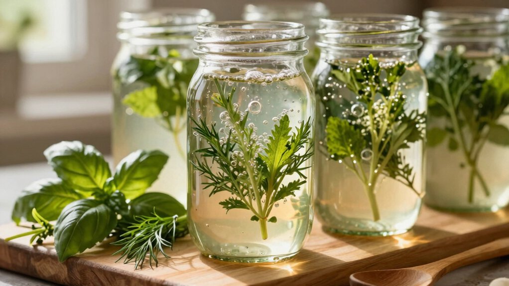 summer herb lacto fermented pickles