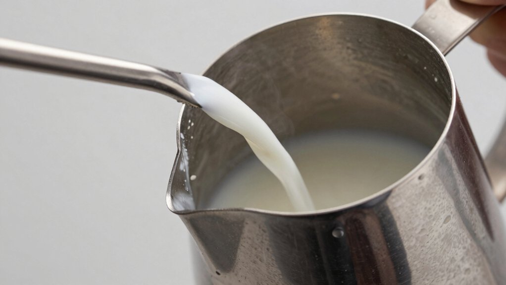 tapered spout enables precision latte art