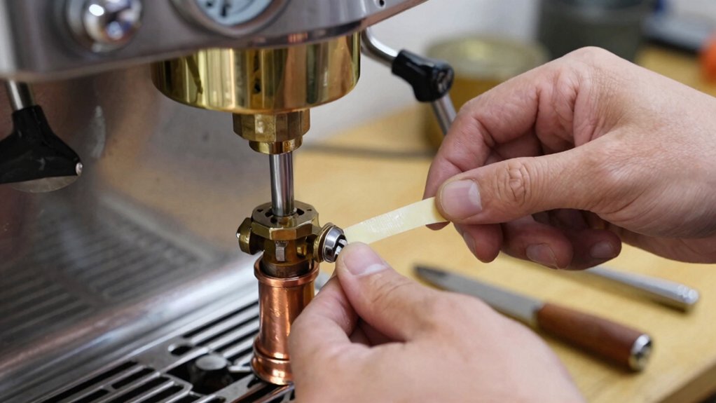 teflon taped hand tightened gauge installation