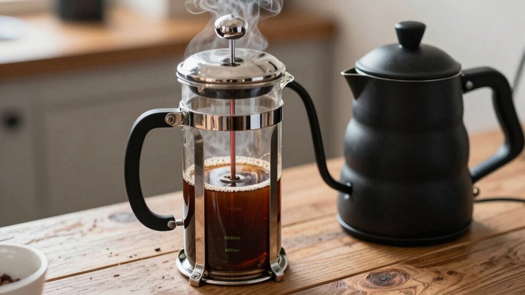 temp adjusted french press timings for extraction balance