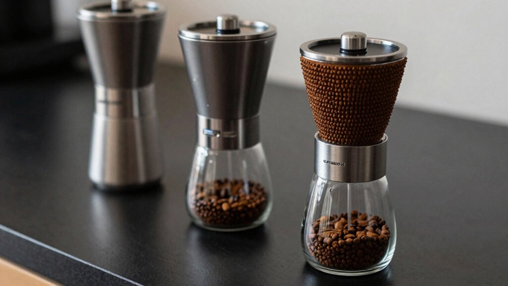 three electric burr grinders consistent