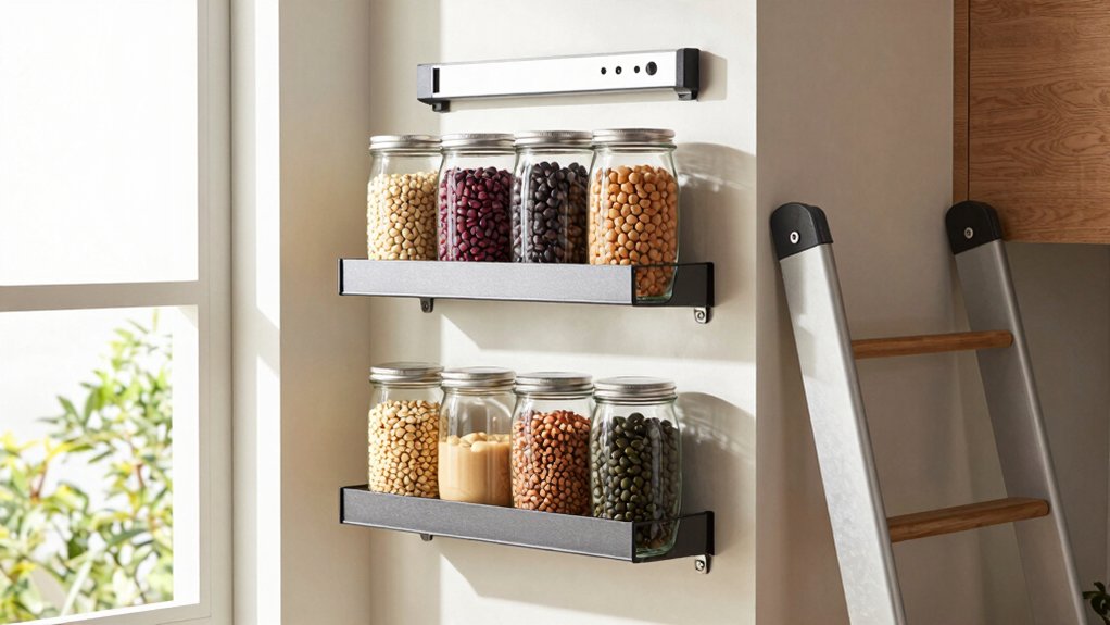 vertical storage frees bean space organize rotate access