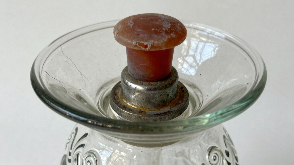worn funnel seals indicate leaks